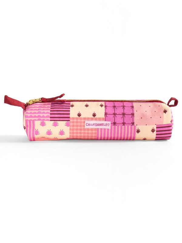 Quilted Patchwork Pencil Pouch – Zippered Case for Pens, 1 of 1