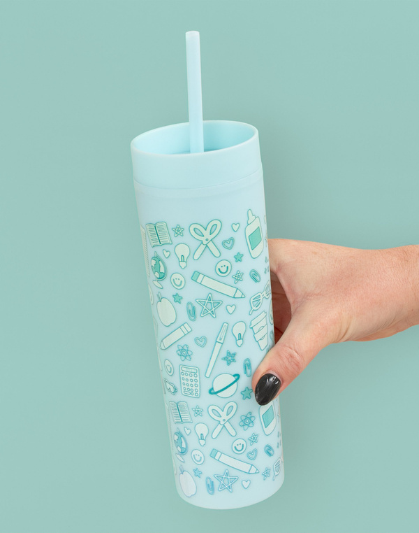 Classroom Icons Acrylic Tumbler - Mint, 1 of 5
