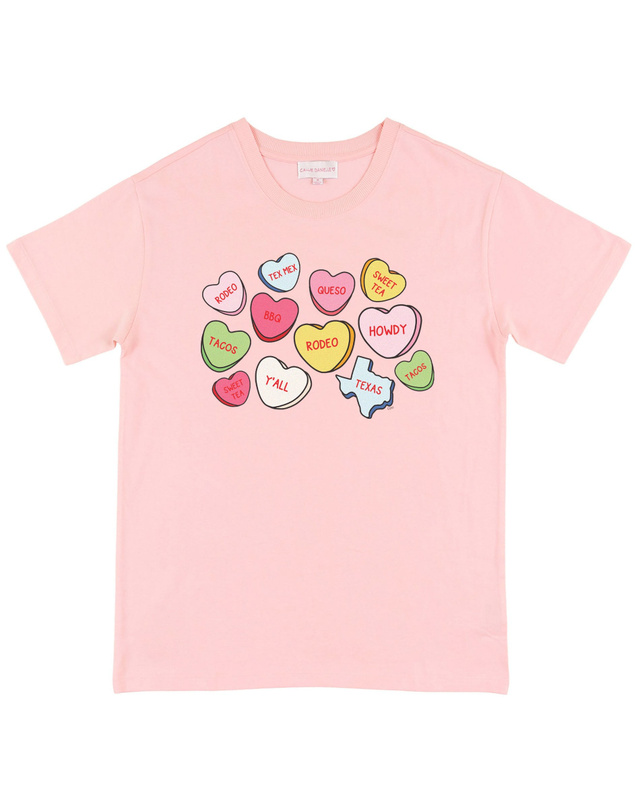 Texas Conversation Hearts - Callie Tee - Blush, 2 of 3