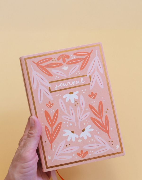 Pink Floral 5×7 Lined Softcover Book Journal, 1 of 4