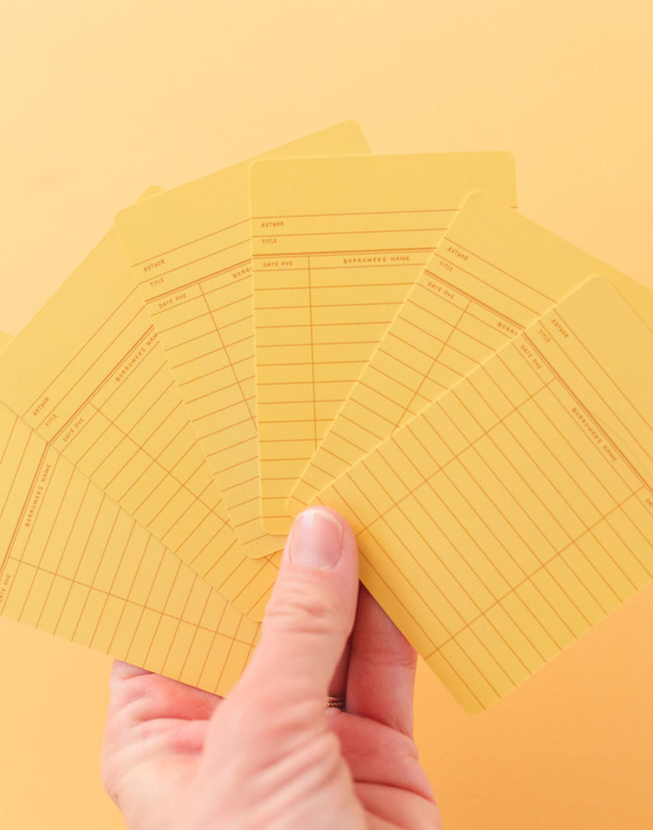 Yellow Library Card Deck Of Playing Cards, 5 of 8