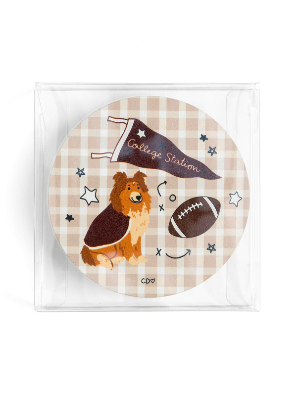 College Station Football Game Day Paper Coasters - Set of 10, 2 of 3