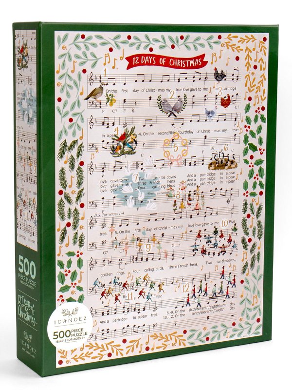 12 Days of Christmas Music - 500 Piece Jigsaw Puzzle, 1 of 6