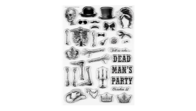 Stamp Set : 6×8 Ghost Stories Dancing Skeleton, 1 of 4