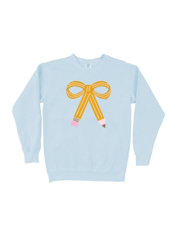 Pencil Bow Sweatshirt - Hydrangea, 4 of 4