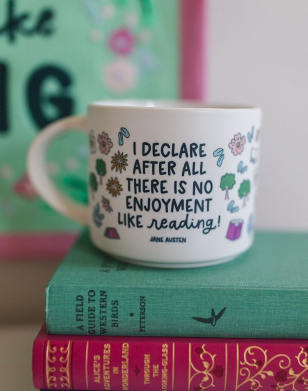 No Enjoyment Like Reading Pride and Prejudice Large Ceramic Mug, 3 of 4