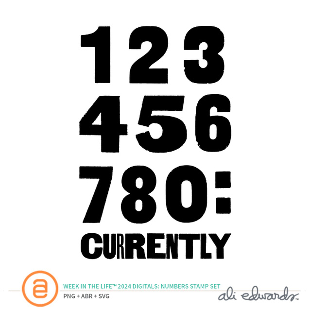 Week In The Life™ 2024 Numbers Digital Stamp Set, 1 of 1