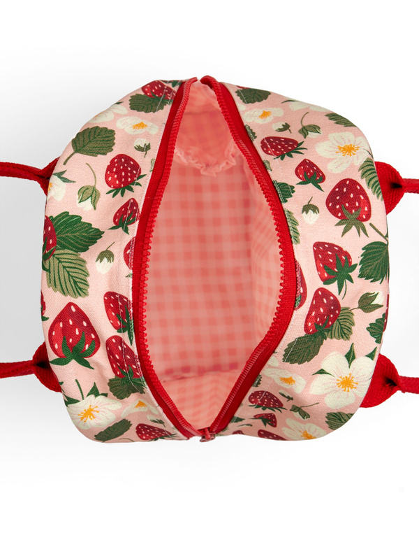 Strawberry Patch Reusable Canvas Lunch Tote Bag, 4 of 9