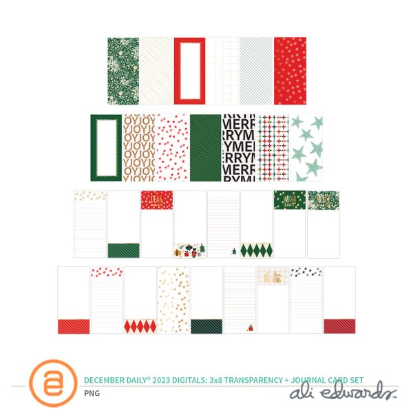 December Daily® 2023 Digital 3×8 Transparency + Journal Card Set, 1 of 1