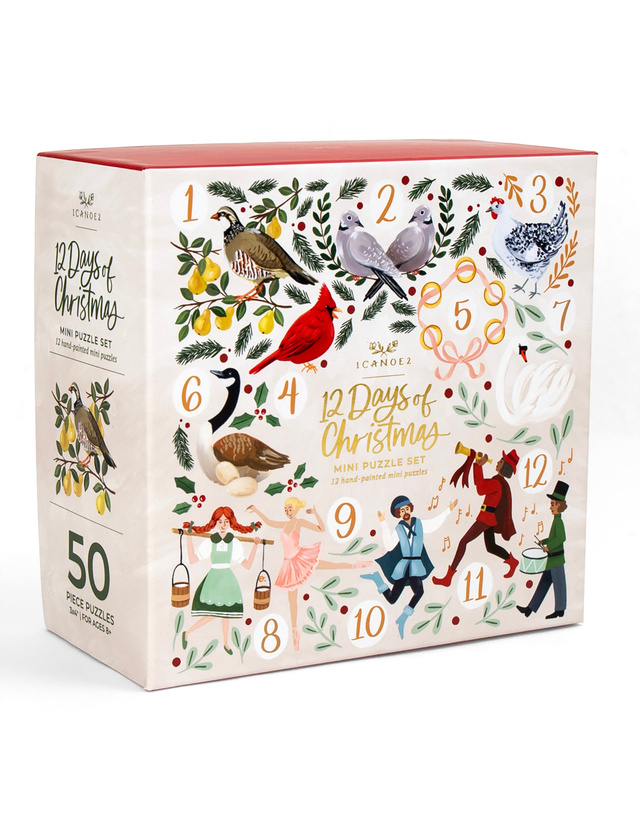 12 Days of Christmas - 50 Piece Mini Holiday Jigsaw Puzzles - Set of 12, 1 of 7