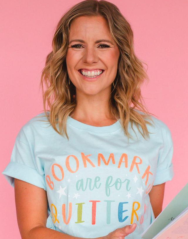 Bookmarks Are For Quitters Tee - Chambray, 2 of 3