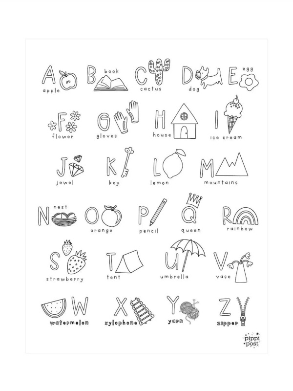 ABCs Digital Coloring Page, 1 of 1
