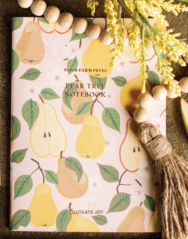 Cultivate Joy Pear Tree Stitched Notebook, 4 of 4