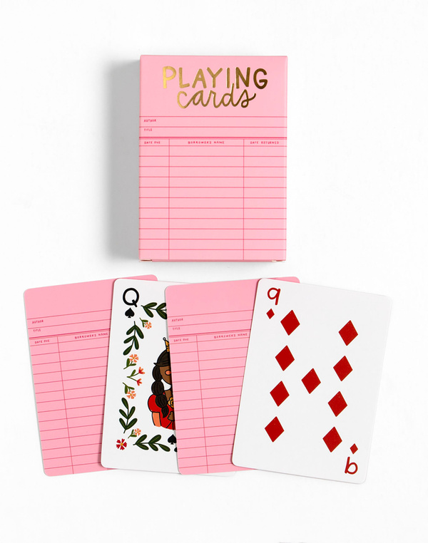 Pink Library Card Deck Of Playing Cards, 7 of 7