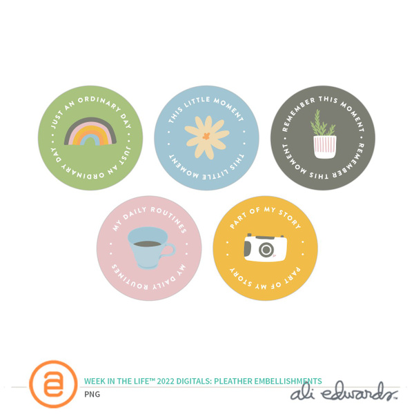 Week In The Life™ 2022 Digital Pleather Circles, 1 of 1