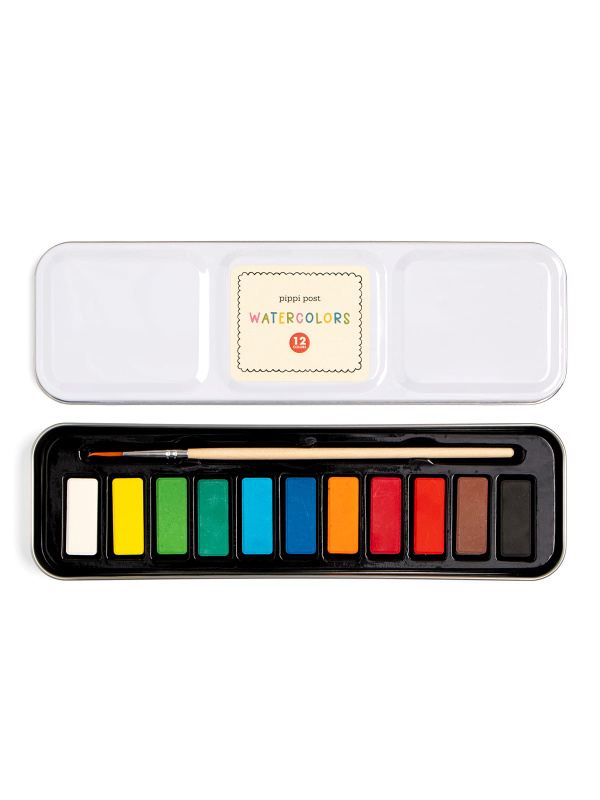Watercolor Paint Set with Brush by Pippi Post, 1 of 2