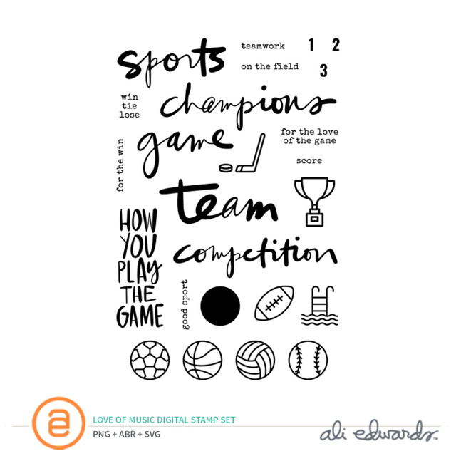 Love Of Sports Digital Stamp Set, 1 of 1