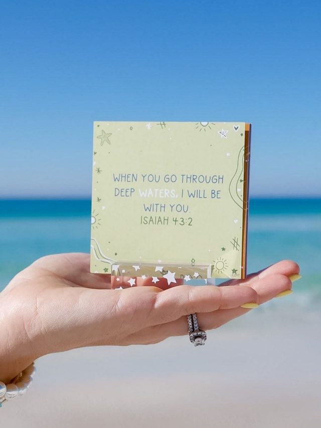 Verses for the Beach – Bible Verse Card Set + Display Stand, 2 of 8