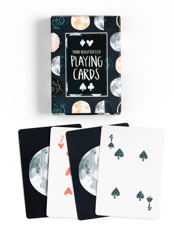 Painted Moons Deck of Playing Cards, 1 of 4