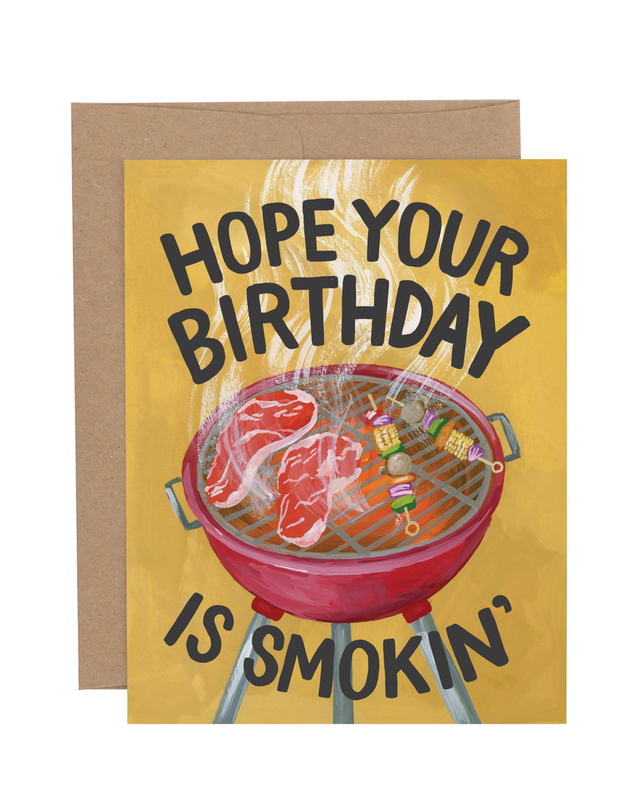 Smokin Birthday Greeting Card, 1 of 1