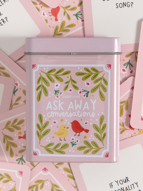 Ask Away Conversation Game - Deck of Cards + Storage Tin, 6 of 7