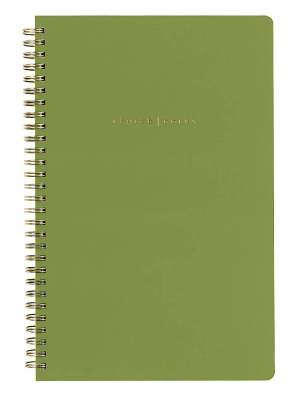 Olive Bible Study Spiral Notebook with Reference Maps, 1 of 9
