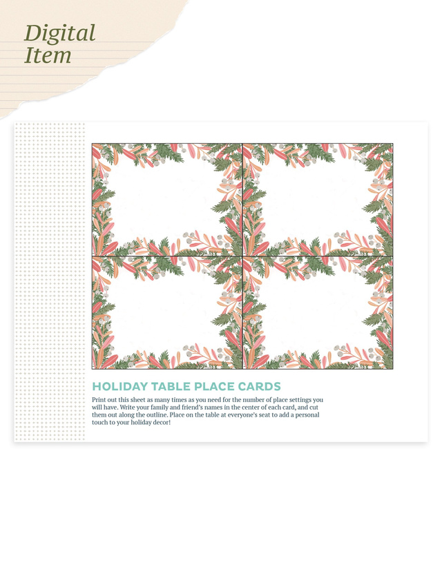 Digital Printable Thanksgiving Table Place Card, 1 of 2