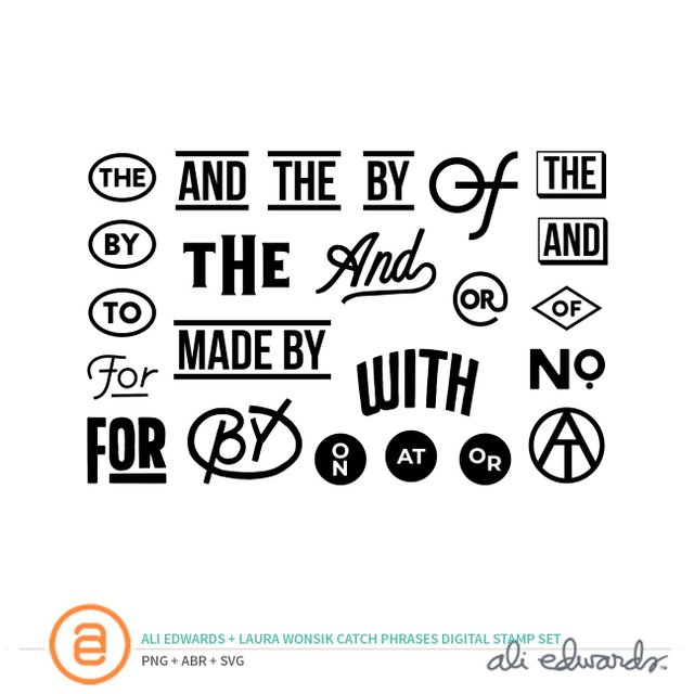 Catch Phrases Digital Stamp Set by Ali Edwards and Laura Wonsik, 1 of 1