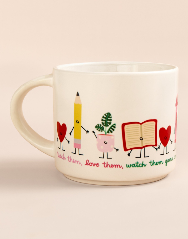 Teach Them Love Them Watch Them Grow Ceramic Mug - Cream, 4 of 7