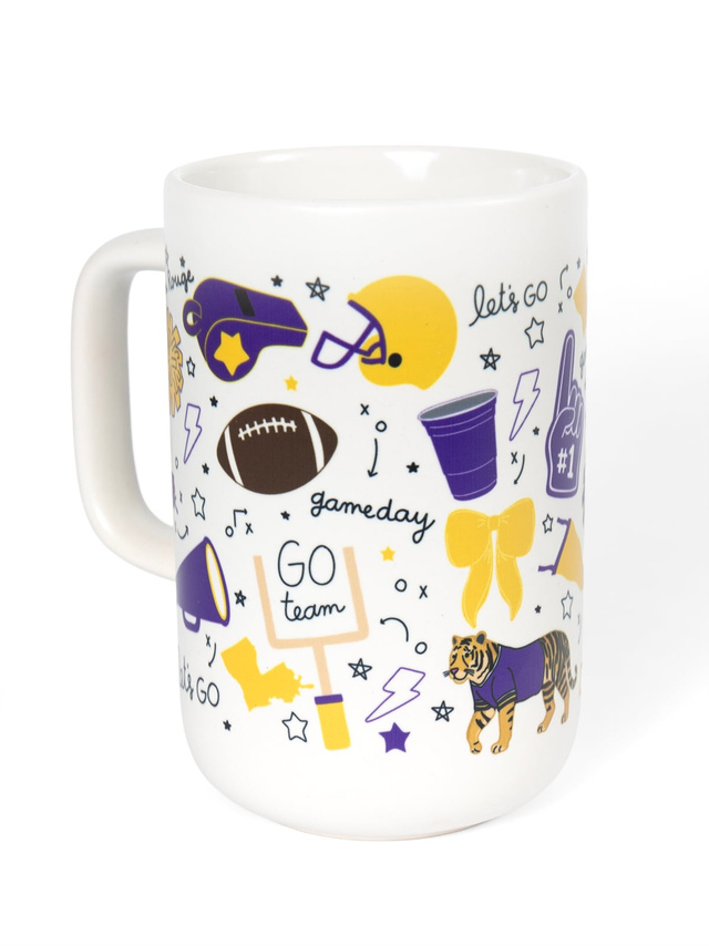 Baton Football Game Day Tall Ceramic Mug, 2 of 3