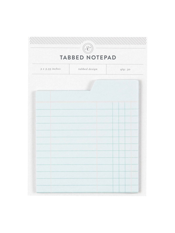 Tabbed Notepad - Blue Ledger, 1 of 2