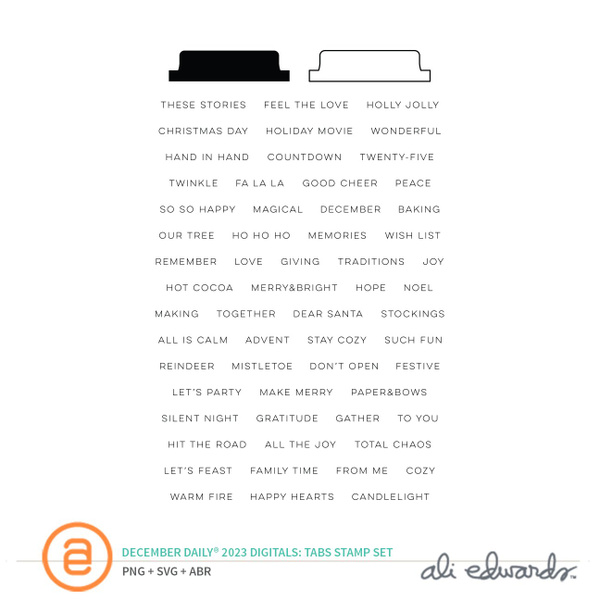 December Daily® 2023 Digital 4×6 Tabs Stamp Set, 1 of 1
