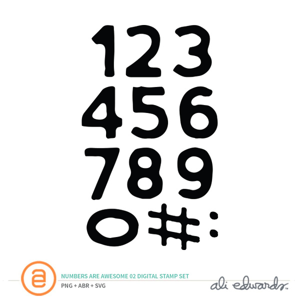 Numbers Are Awesome #2 Digital Stamp Set, 1 of 1