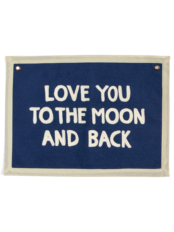 Love You To The Moon And Back Canvas Banner, 1 of 2