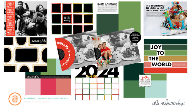 December Daily® 2024 Digital 10×8 Layered Templates, 1 of 1
