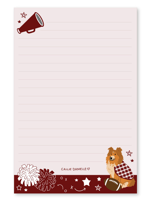 College Station Football Game Day 4×6 Lined Notepad, 1 of 2