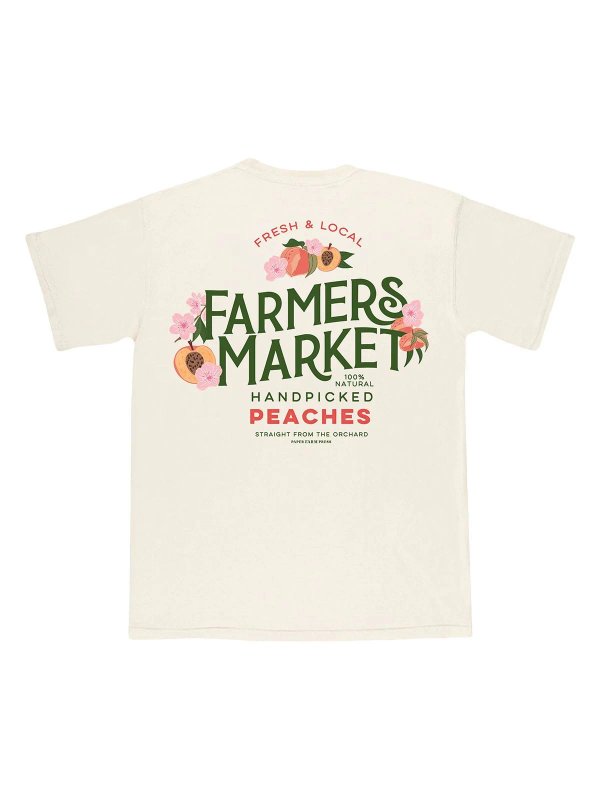 Peach Blossom Farmers Market Tee - Ivory, 7 of 7
