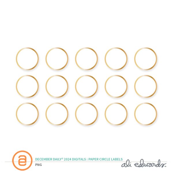 December Daily® 2024 Digital Paper Circle Labels, 1 of 1