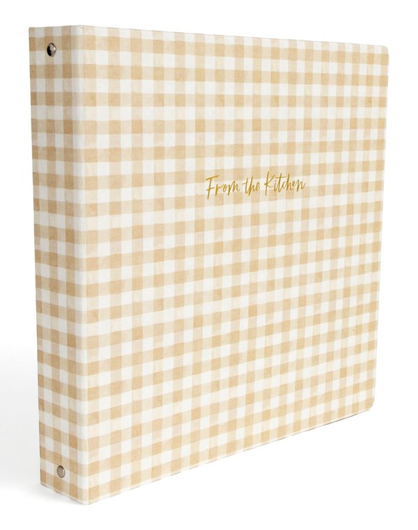 Beige Gingham Large Recipe Binder, 7 of 7
