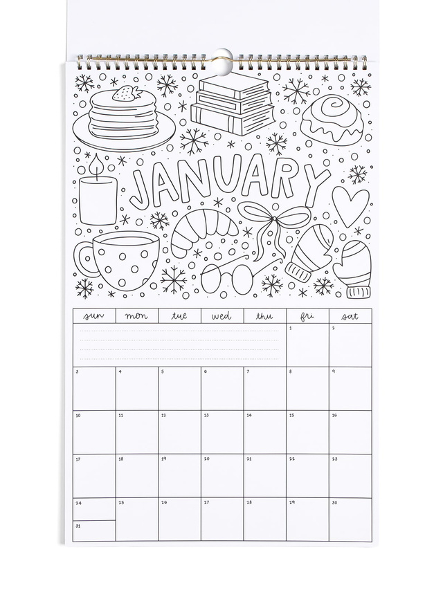 Color & Plan 2027 Spiral Hanging Wall Calendar, 7 of 9