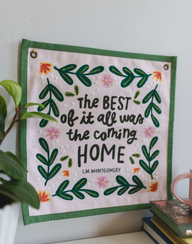 The Best Anne of Green Gables Embroidered Canvas Banner, 2 of 4