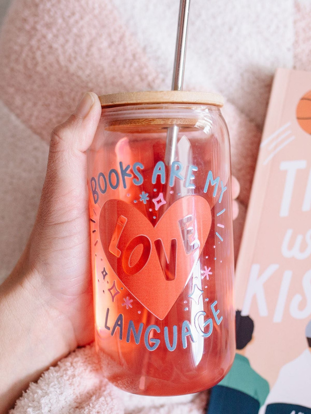 Books Are My Love Language Glass Can, 2 of 4