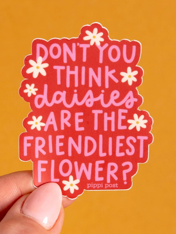 Daisies Are The Friendliest Flower Decal Sticker, 2 of 2