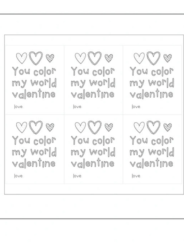 Digital Valentine Cards - Color My World, 1 of 1
