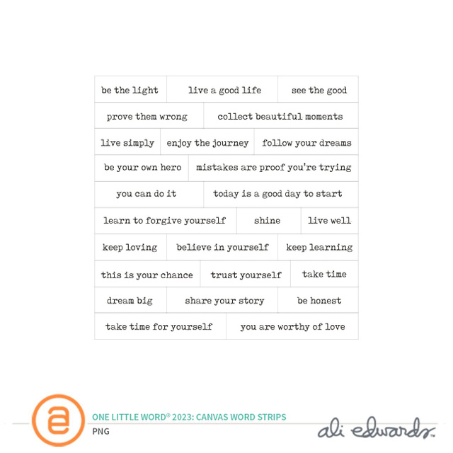 One Little Word® 2023 Digital Canvas Word Strips, 1 of 1