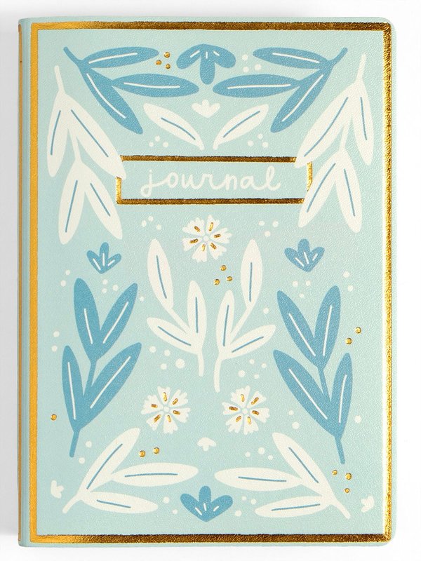 Light Blue Floral 5×7 Lined Softcover Book Journal, 5 of 6