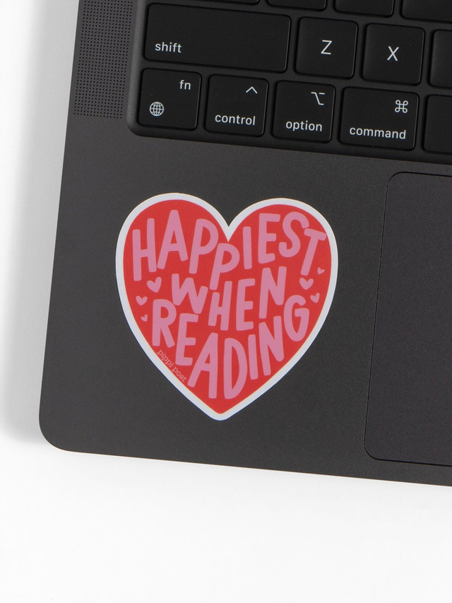 Happiest When Reading Decal Sticker, 3 of 3