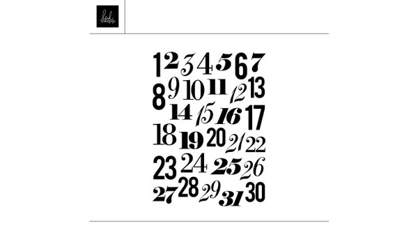 Digital Countdown Numbers 6×8 Stamp Set , 1 of 1
