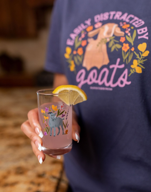 Gray Goat Folk Floral Mini Juice Glass, 2 of 5