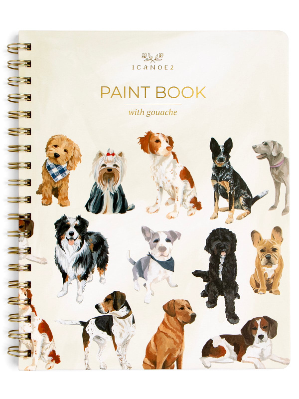 Furry Friends Dogs Learn-To-Paint Gouache Paint Book, 5 of 7